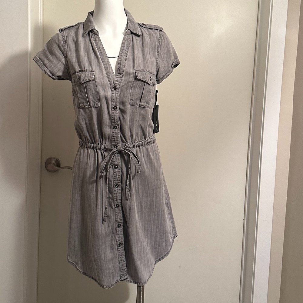 New! BLACK TAPE SHIRT DRESS